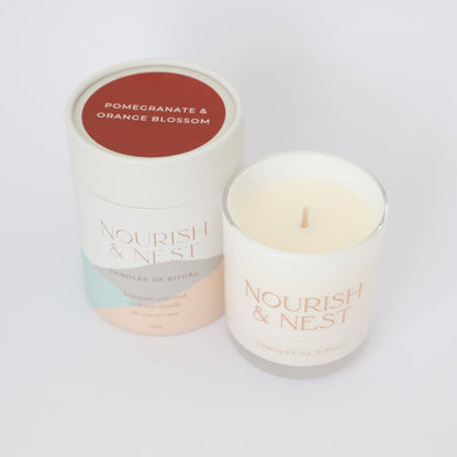 'Pomegranate & Orange Blossom' - coconut & soy candle