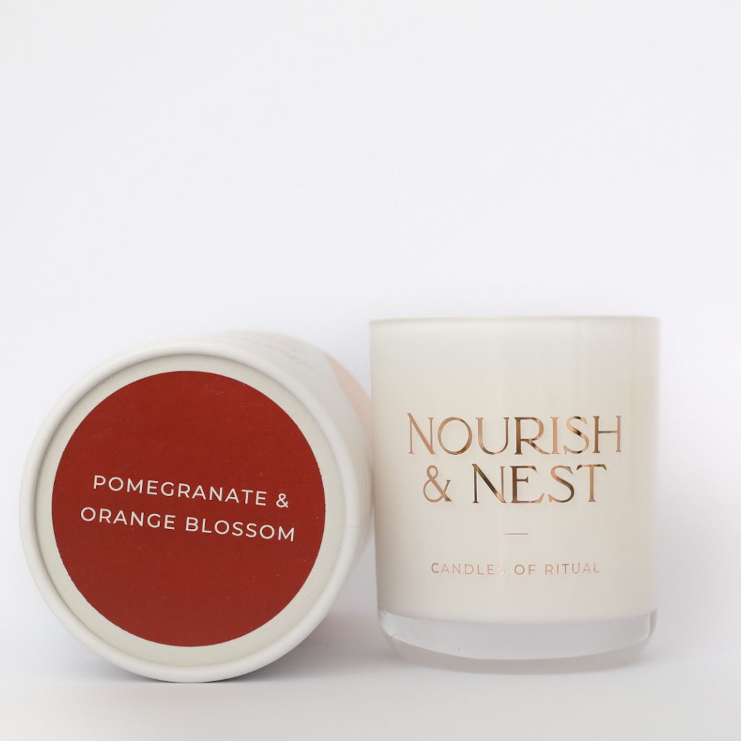 'Pomegranate & Orange Blossom' - coconut & soy candle