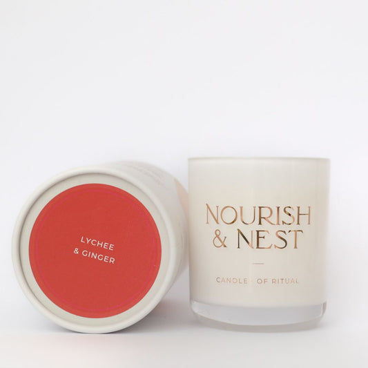 ‘Lychee & Ginger’ - coconut & soy candle