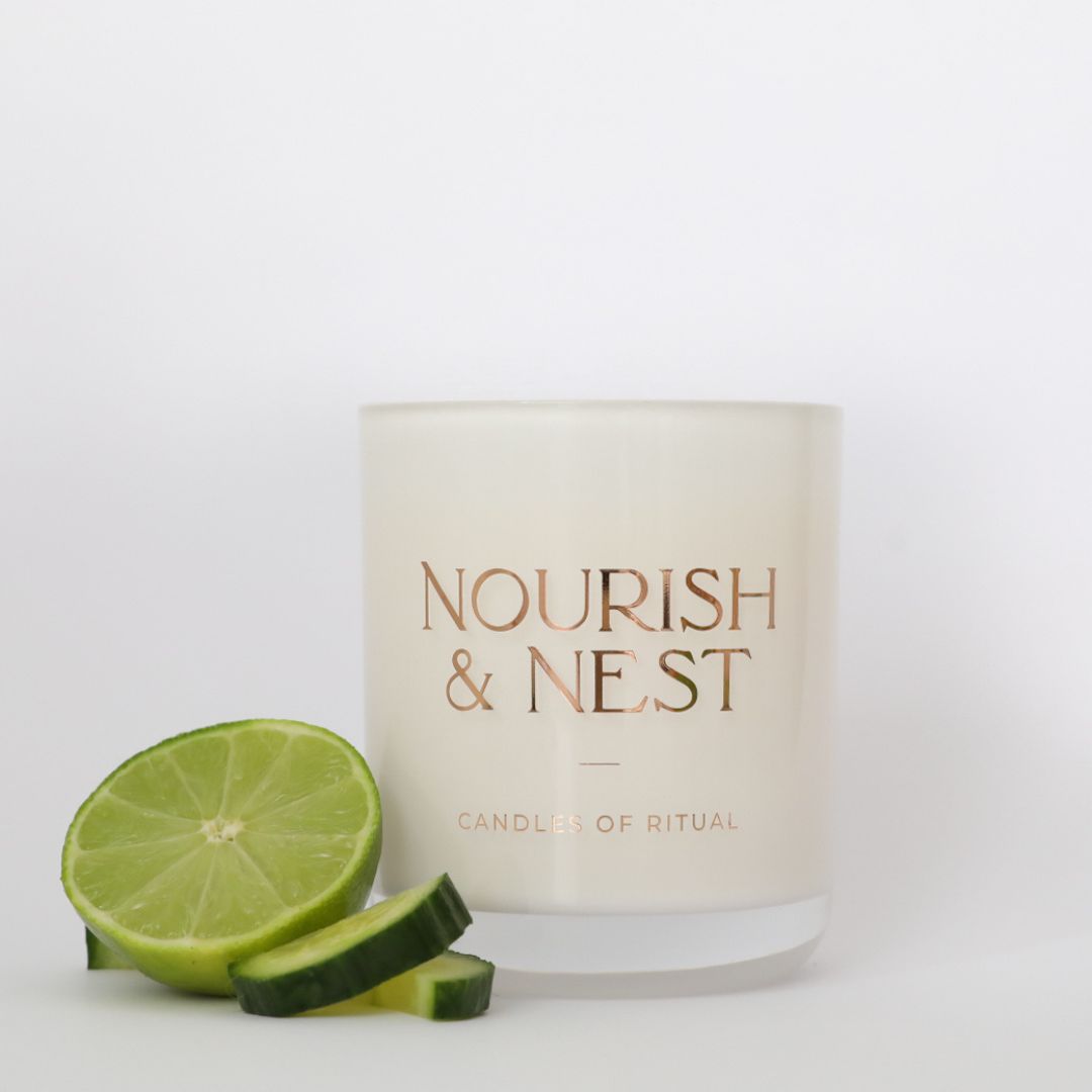 'Lime & Cucumber' - coconut & soy candle