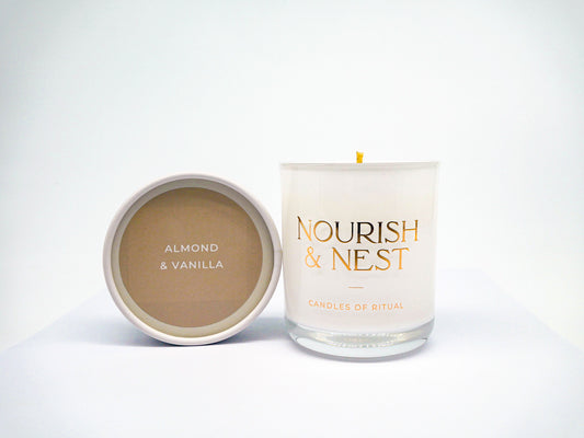 'Almond & Vanilla' - coconut & soy candle