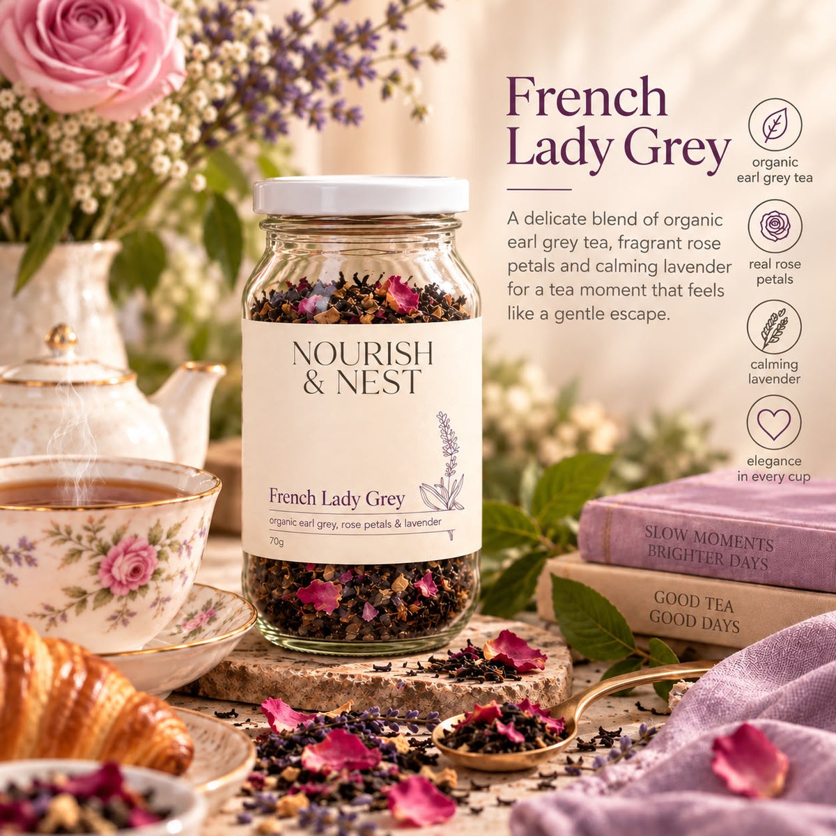 'French Lady Grey' Organic Tea