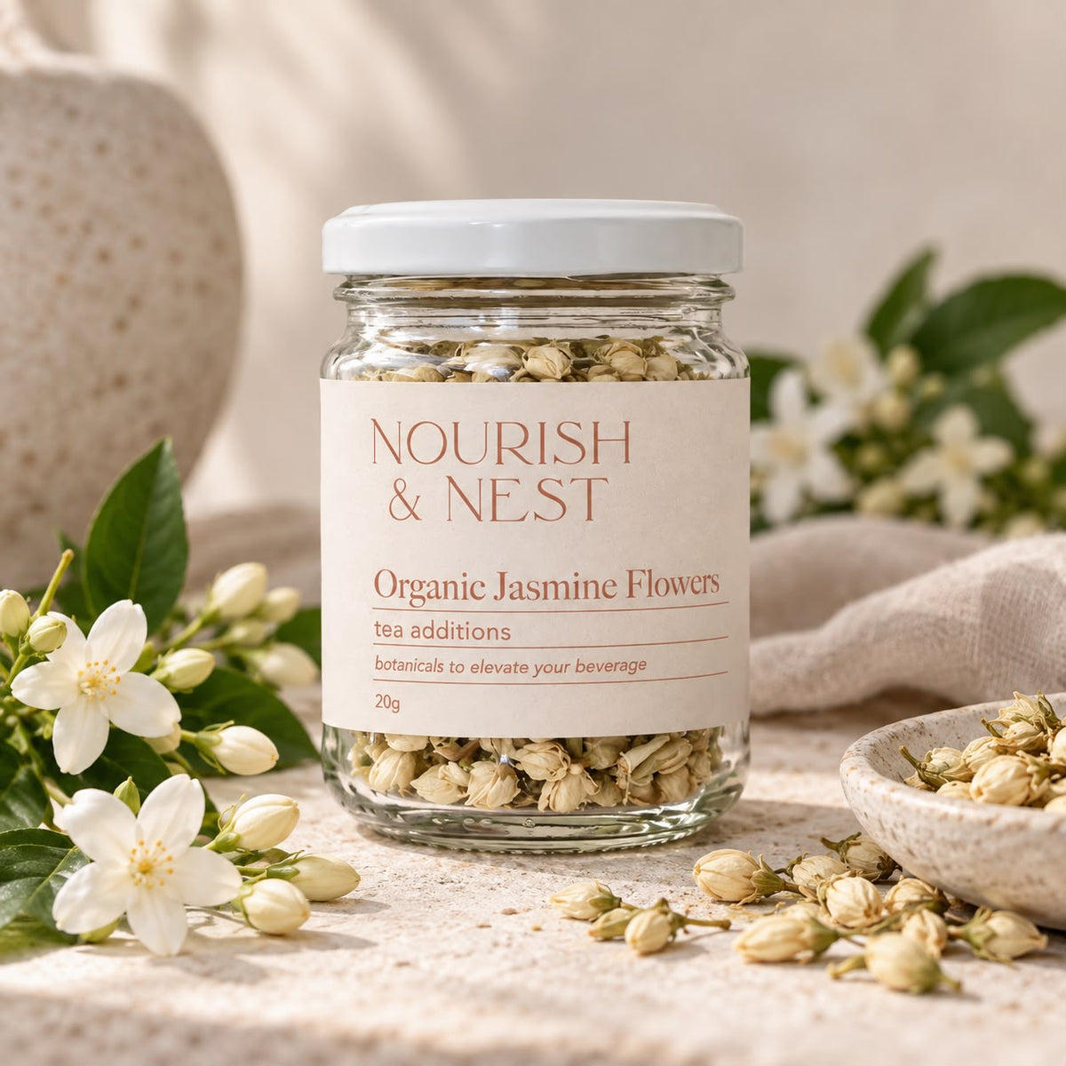 Organic Dried Jasmine Flowers - tea additions