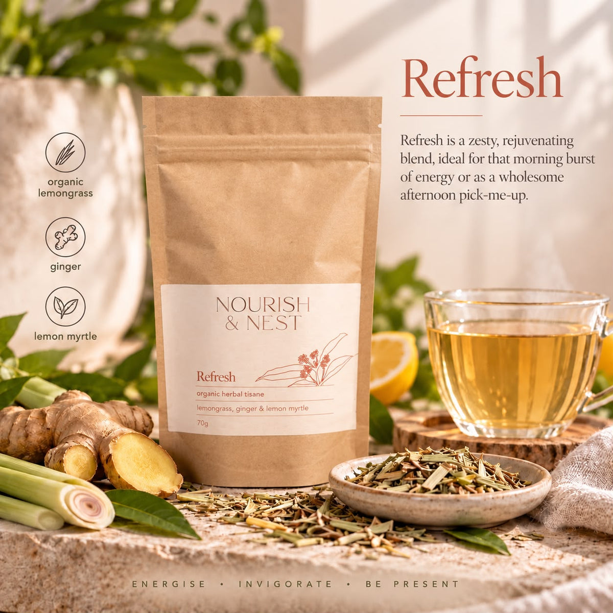 'Refresh' Organic Herbal Tisane