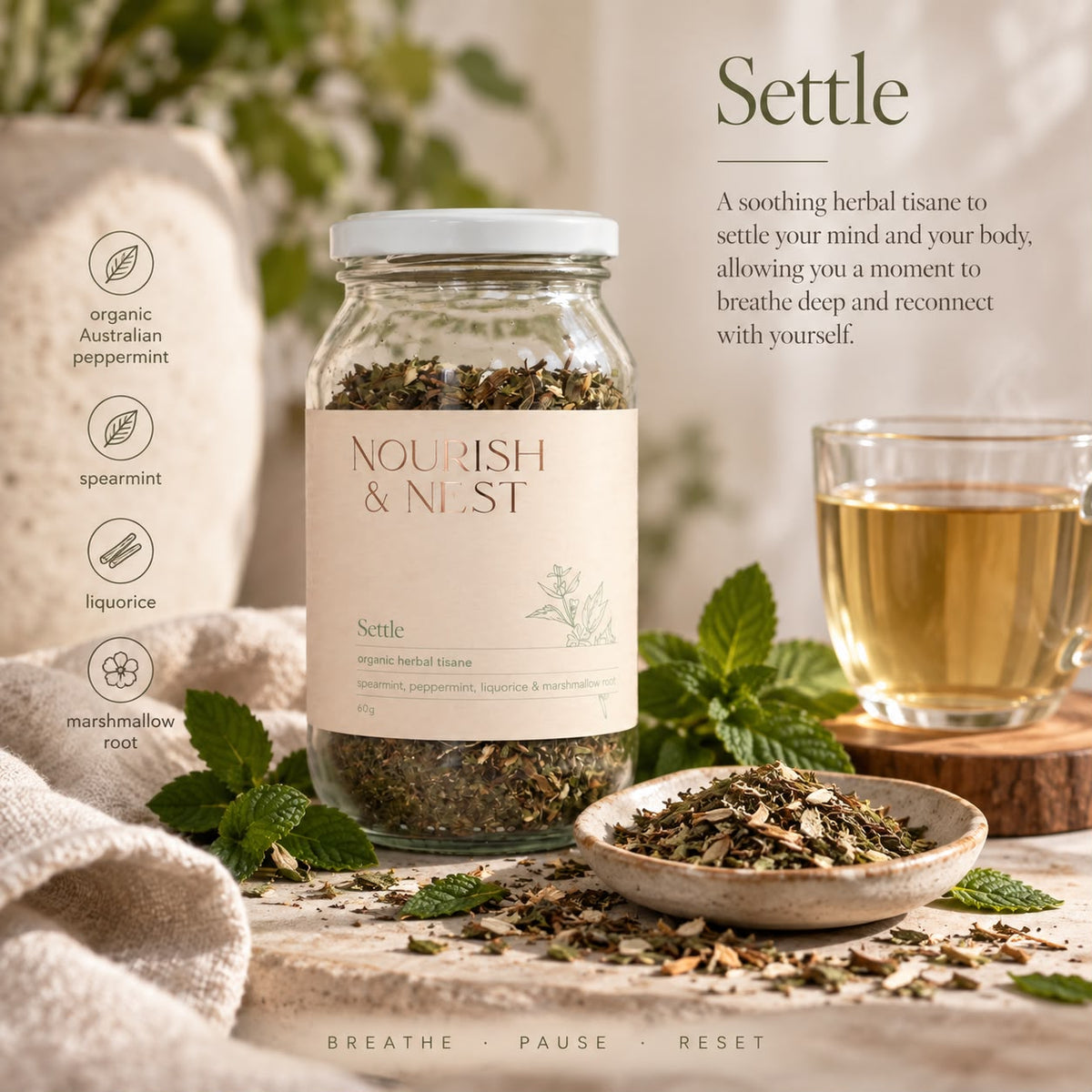 'Settle' Organic Herbal Tisane