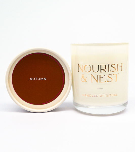 'Autumn' - handcrafted aromatic coconut & soy candle