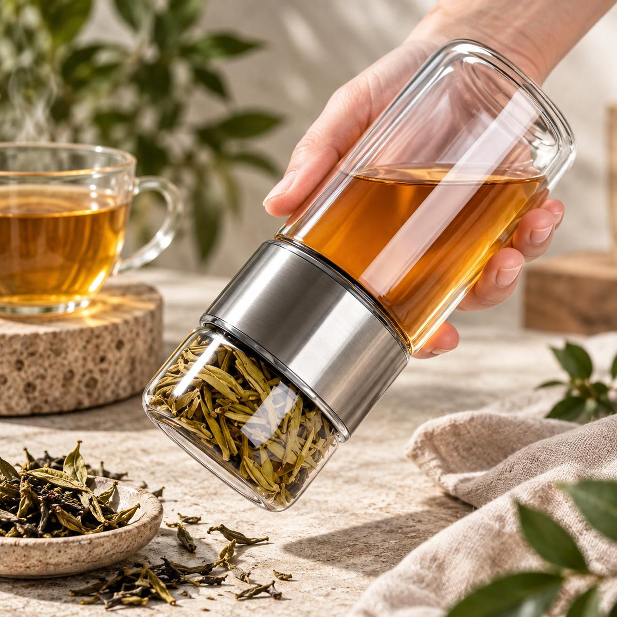 Glass Tea Infuser Bottle