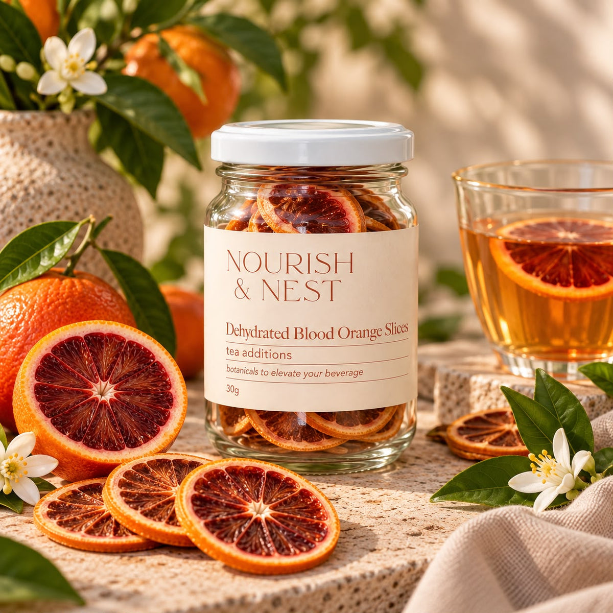 Dehydrated Blood Orange Slices - tea additions